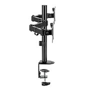 Maclean desk mount for 2 monitors  VESA 75x75 and 100x100  17-32   2x 9kg  MC-754N
