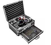 Graphite Energy+ set in aluminum case: drill/driver with removable chuck  2 2.0Ah batteries  charger and 109 accessories