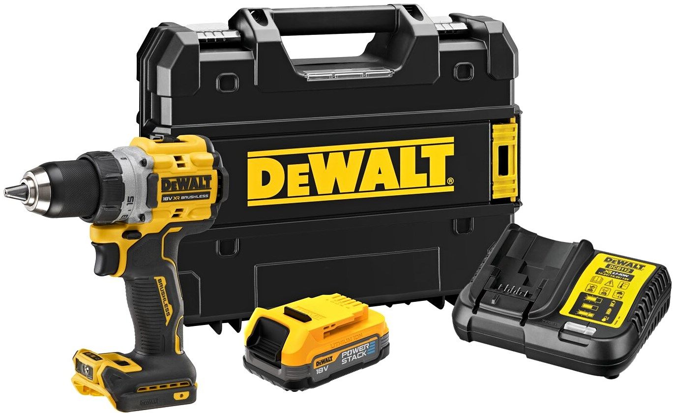 DEWALT WIERTARKO-WKRĘTARKA UDAROWA 18V 90Nm 1x1 7Ah POWERSTACK BL TSTAK DCD805E1T