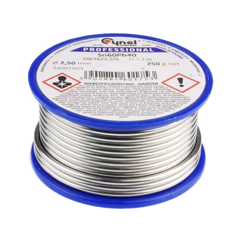 Tin 0.25mm/250g Sn60Pb40 CYNEL