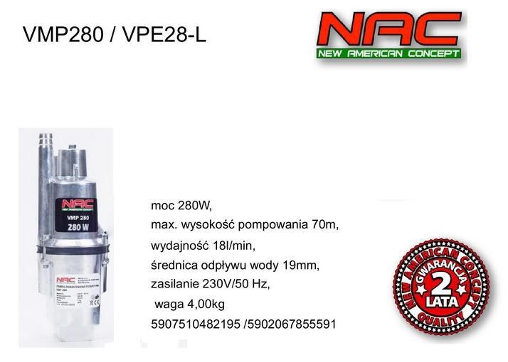 NAC DIAPHRAGM PUMP 280W VPE28-L