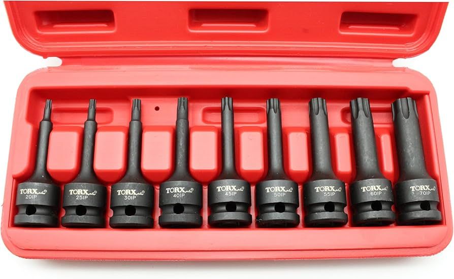 Torx bits with 100 mm socket  set of 9