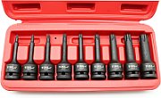Torx bits with 100 mm socket  set of 9