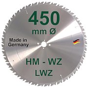 Circular saw blade  450 x 30 mm  60 teeth