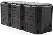 PROSPERPLAST COMPOSTER 1200L BLACK 1980 x 719 x 826mm 3 SEGMENTS