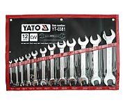 YATO SATIN OPEN-END WRENCHES 12 pcs. 6-32mm. CASE 0381