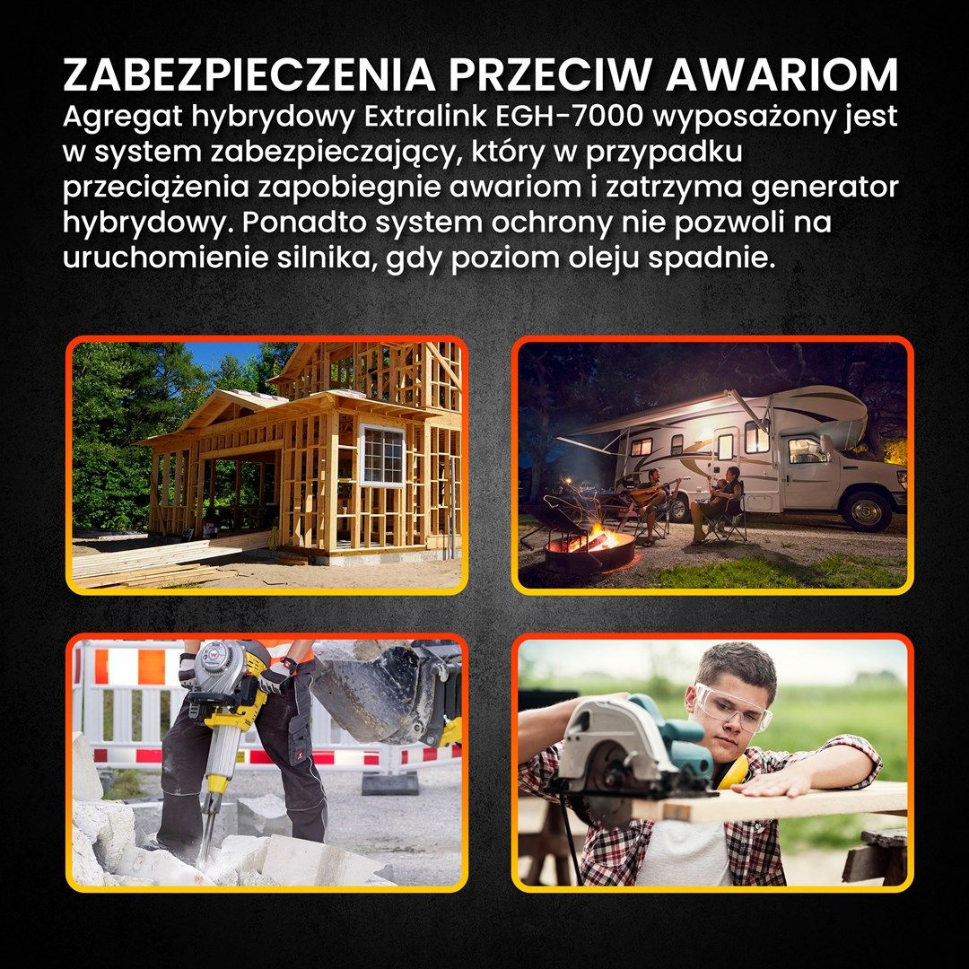Extralink Power generator EGH-7000 hybrid  7kW