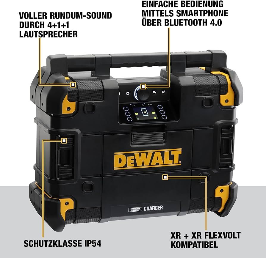54V/18V FlexVolt Radio/Lad  DAB+/FM  Bluetooth®  2.1A USB PO
