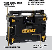 54V/18V FlexVolt Radio/Lad  DAB+/FM  Bluetooth®  2.1A USB PO