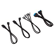 Corsair Premium Sleeved Front Panel Cable Extension Kit  Black