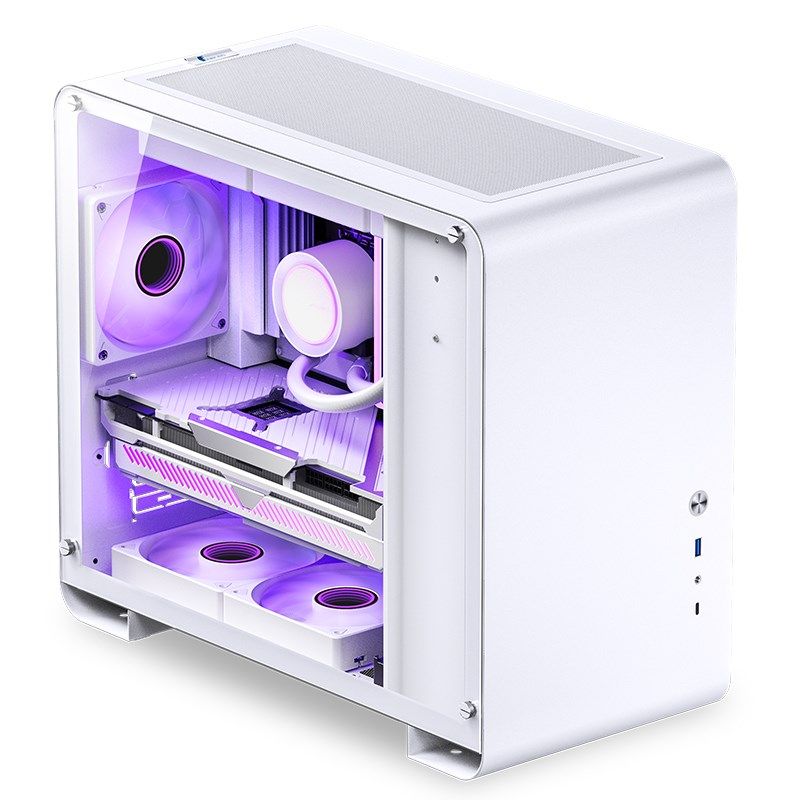 Jonsbo U4 Mini Micro-ATX Case  Tempered Glass - white