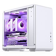 Jonsbo U4 Mini Micro-ATX Case  Tempered Glass - white
