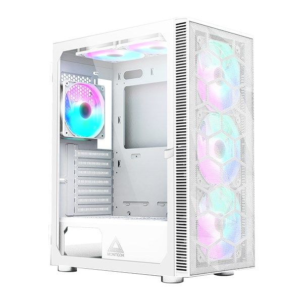 Montech X3 Mesh Midi-Tower  RGB  Tempered Glass - weiß