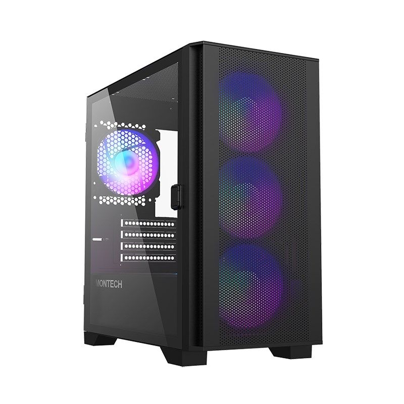 Montech AIR 100 ARGB  Micro-ATX  Tempered Glass - black