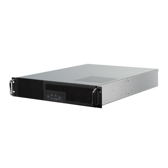 SilverStone RM23-502 Rackmount Server Chassis  ATX  USB 3.0 - 2U - black