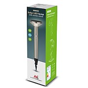 Maclean Solar LED Lamp  with Sensor  3 Modes  Hammer  Li-ion 18650  IP44  3 7V  1200 mAh  Chrome matt  MCE465 C/M