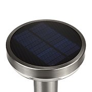 Maclean Solar LED Lamp  with Sensor  3 Modes  Hammer  Li-ion 18650  IP44  3 7V  1200 mAh  Chrome matt  MCE465 C/M