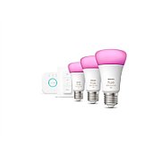 Philips Hue | Hue WCA Starter Kit 9W A60 E27  3pcs  Bridge  Switch | E27 | 9 W | RGBW 2000-6500K | Bluetooth and Zigbee