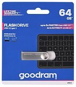 Goodram USB UNO3-0640S0R11 USB flash drive 64 GB USB Type-A 3.2 Gen 1 (3.1 Gen 1) Silver