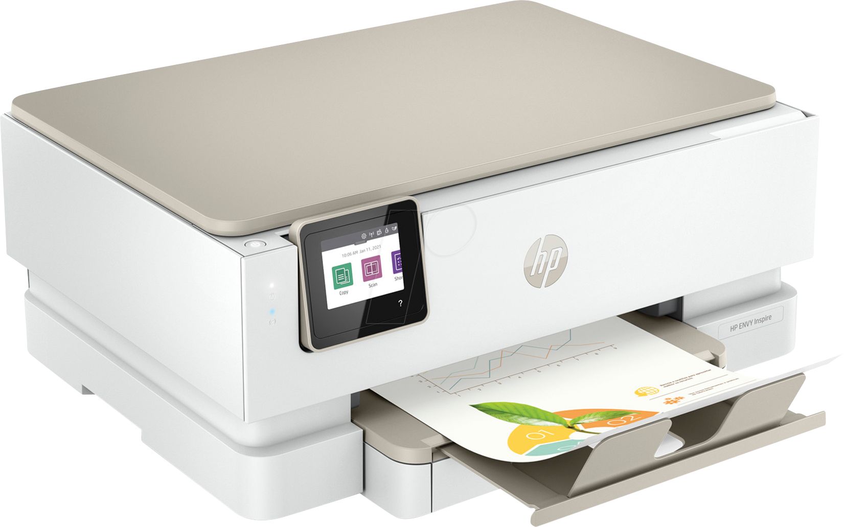 Imprimanta multifunctionala inkjet color HP ENVY Inspire 7220e, A4, duplex, USB 2.0, Wi-Fi, Bluetooth, 22 ppm negru, 20 ppm color