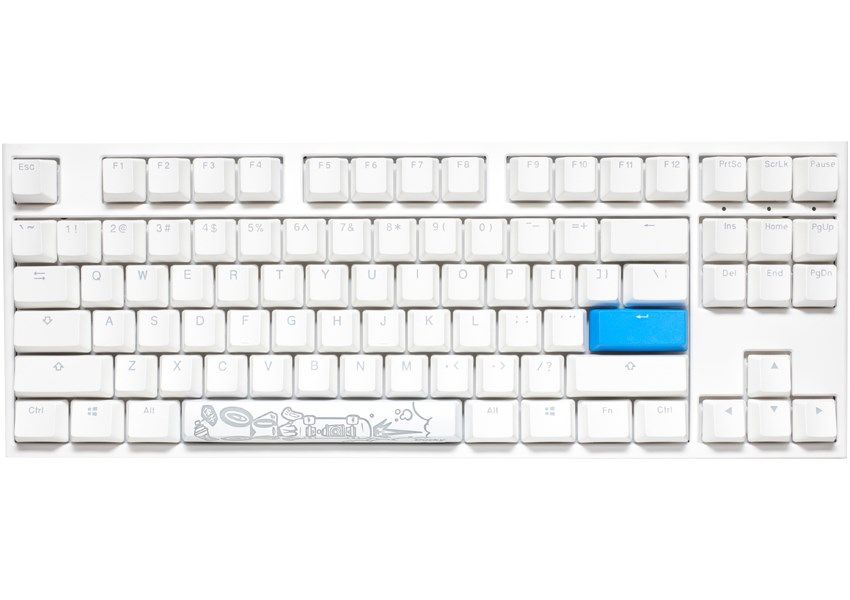 Ducky One 2 TKL PBT Gaming Keyboard  MX-Brown  RGB LED - White