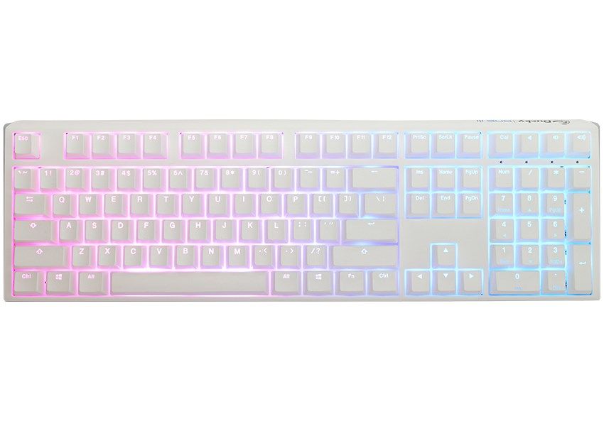 Ducky One 3 Aura White Gaming Keyboard  RGB LED - MX-Red