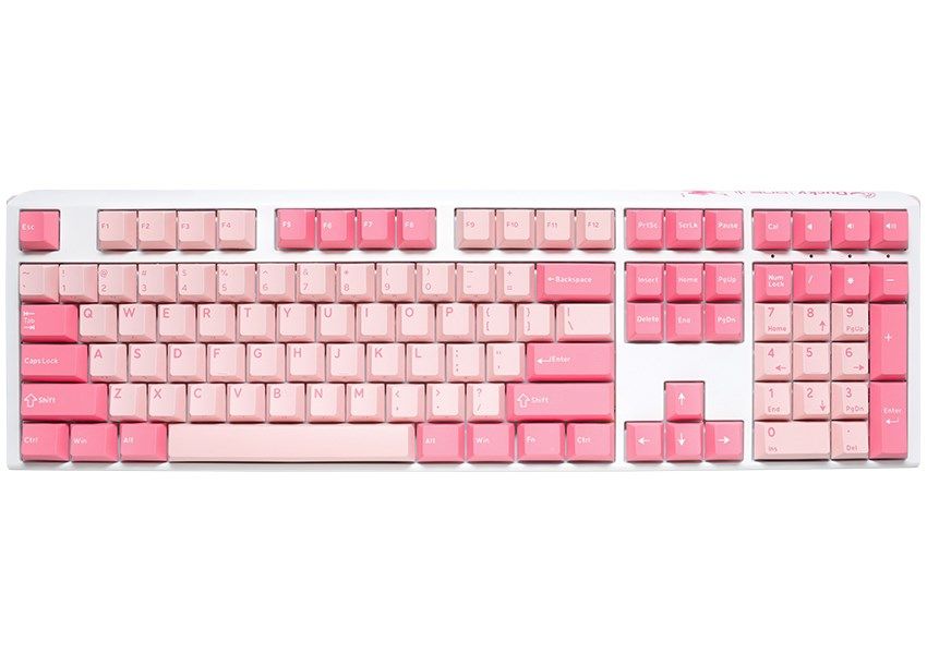 Ducky One 3 Gossamer Pink Gaming Keyboard - MX-Black Clear Top (US)