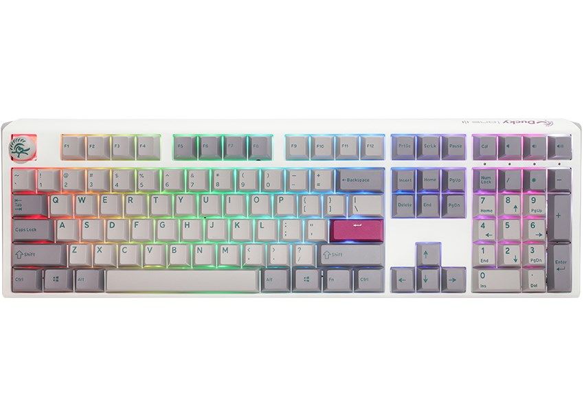 Ducky One 3 Mist Grey Gaming Keyboard  RGB LED - MX-Silent-Red (US)