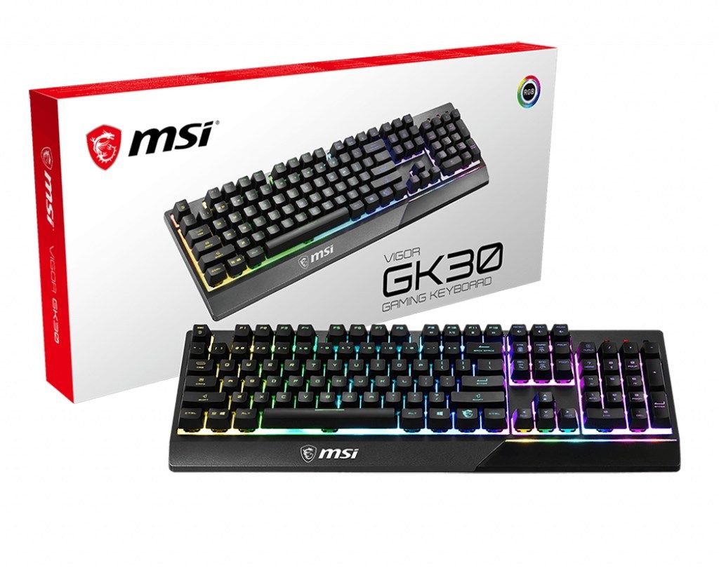 MSI Vigor GK30 Gaming Keyboard  US Layout  Wired  Black MSI | Vigor GK30 | Gaming keyboard | RGB LED light | US | Wired | Black