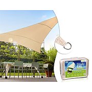 UV shader garden sail GreenBlue  polyester  3.6m triangle  cream  water-repellent surface  GB500