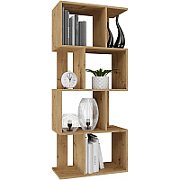 Bookcase FIESTA 4P 59.5x30x140 cm  artisan oak
