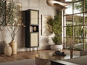 Cabinet JUTA 50x39.5x190 black + linol calabria