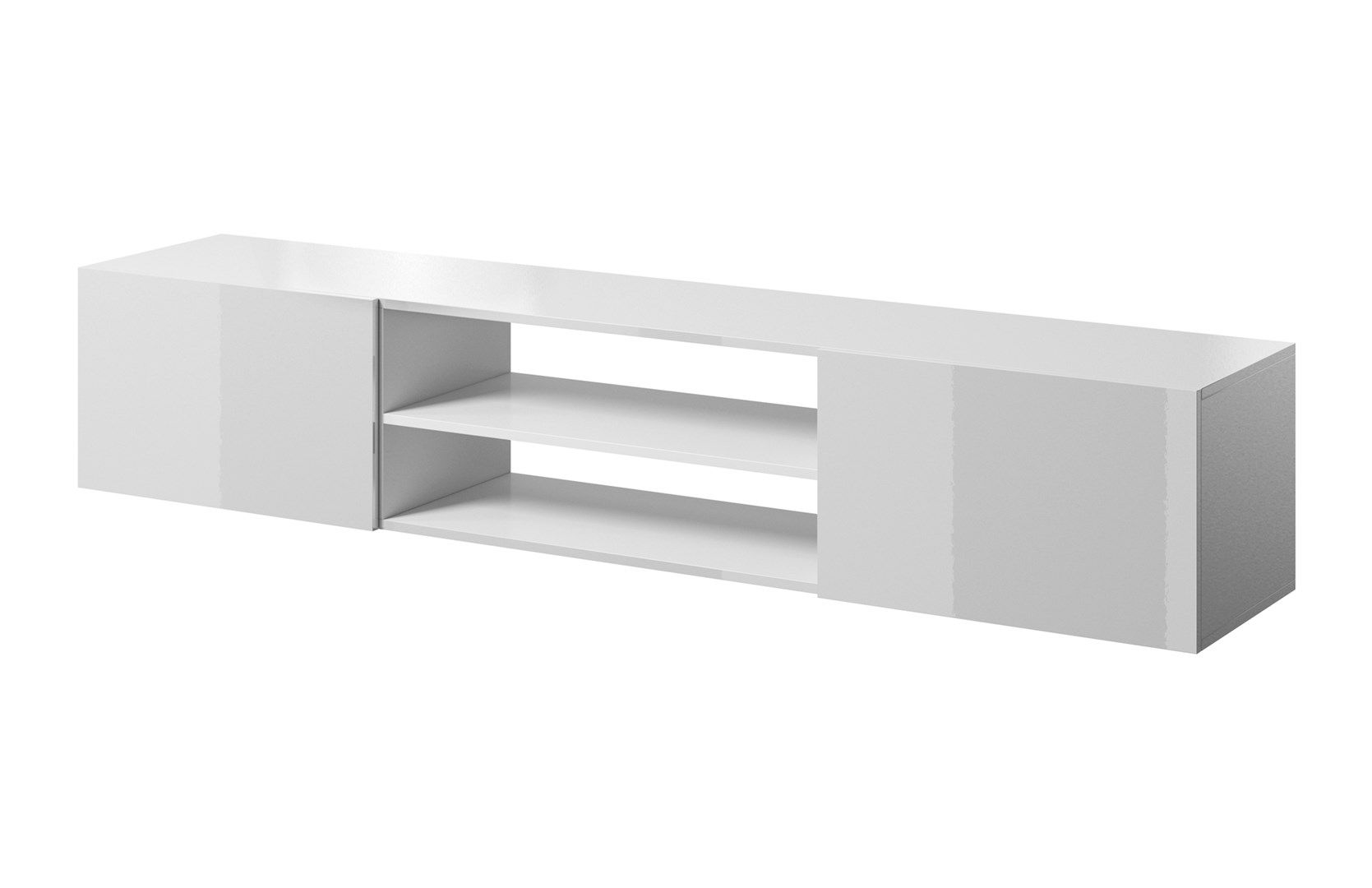 RTV cabinet SLIDE 200K 200x40x37 cm all glossy white