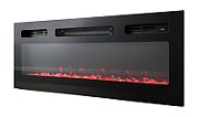 RTV EVA cabinet with electric fireplace 180x40x52 cm black/gloss black
