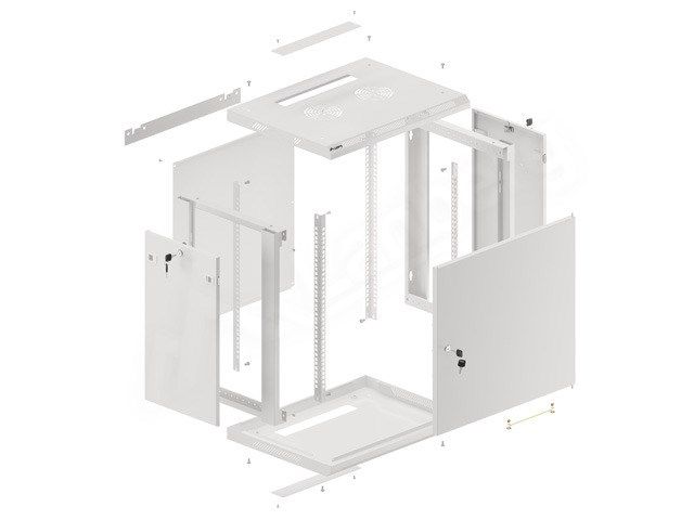 LANBERG WALL MOUNT RACK CABINET 19  12U 600X450