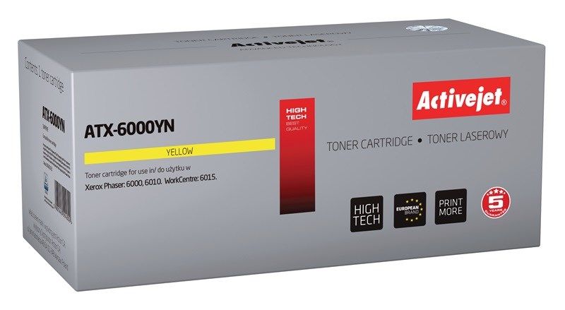 Cartus toner Activejet ATX-6000YN ,Galben ,1000 pagini (compatibil cu Xerox ATX-6000YN) 