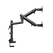 Maclean Desktop Mount for 2 LCD Monitors  Vesa 75x75 and 100x100  17-32   2x8kg  MC-812
