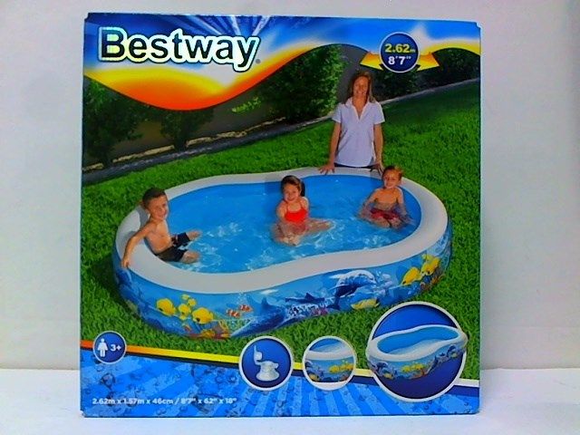 Inflatable pool 262x157x46cm B54118 51486