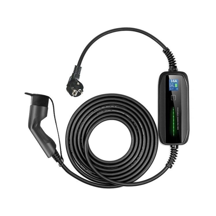 Extralink BS-PCD030 16A 3.6kW Schuko | Portable Electric Car Charger | 1 phase  5.5m  LCD  IP67