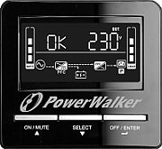UPS PowerWalker VI 1500 CW FR, 1500 VA, 1050 W, cu management, line-interactive, 3x Schuko, 1x C14, 12V 9Ah LCD, Tower, Negru