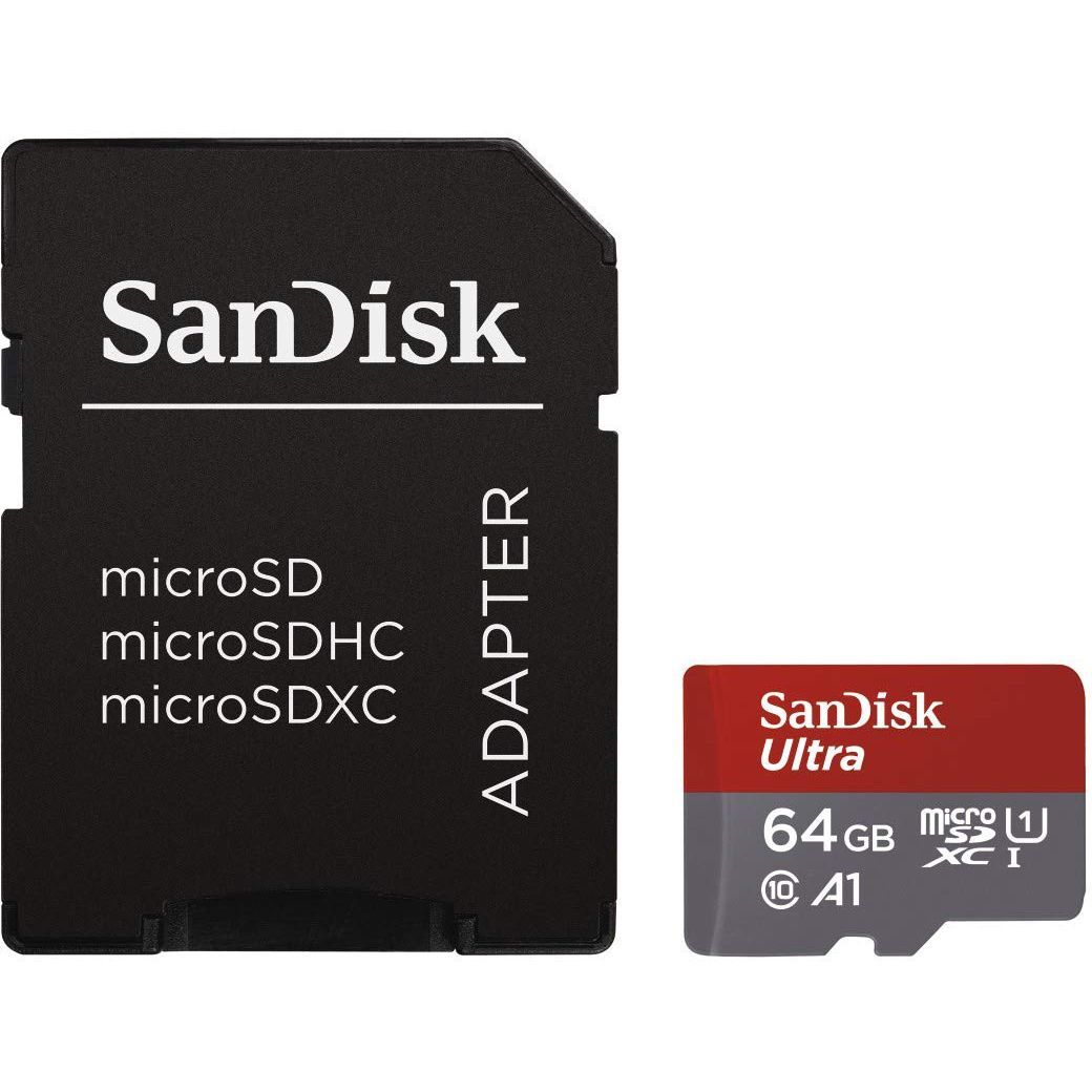 SANDISK ULTRA MICROSDXC 64GB +/SD ADAPTER 140MB/S A1 CLASS10 TP