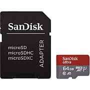 SANDISK ULTRA MICROSDXC 64GB +/SD ADAPTER 140MB/S A1 CLASS10 TP
