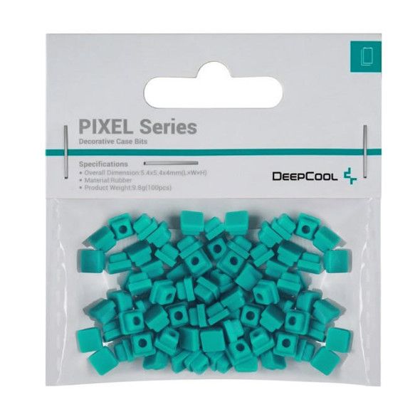 Accesoriu decorativ pt. carcasa DeepCool  PIXEL GB , silicon, 5.4x5.4x4mm, pachet 100 buc, verde,  R-PIXEL-GB100-G-1  6933412796718