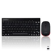 KIT wireless GENIUS, tastatura wireless 104 taste (slim) + mouse wireless 1200dpi, 3 butoane, 11 taste functii multimedia, black,  KM-8206S , SmartGenius app  31340017400   (timbru verde 0.8 lei)