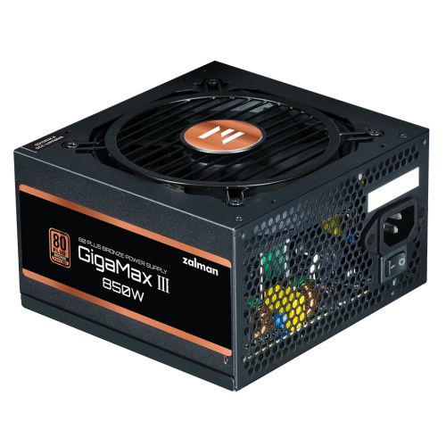 SURSA Zalman  GV3 , 850W,  certificare 80 Plus Bronze, non-modular,  fan 120mm, negru,  ZM850-GV3  (timbru verde 2 lei)