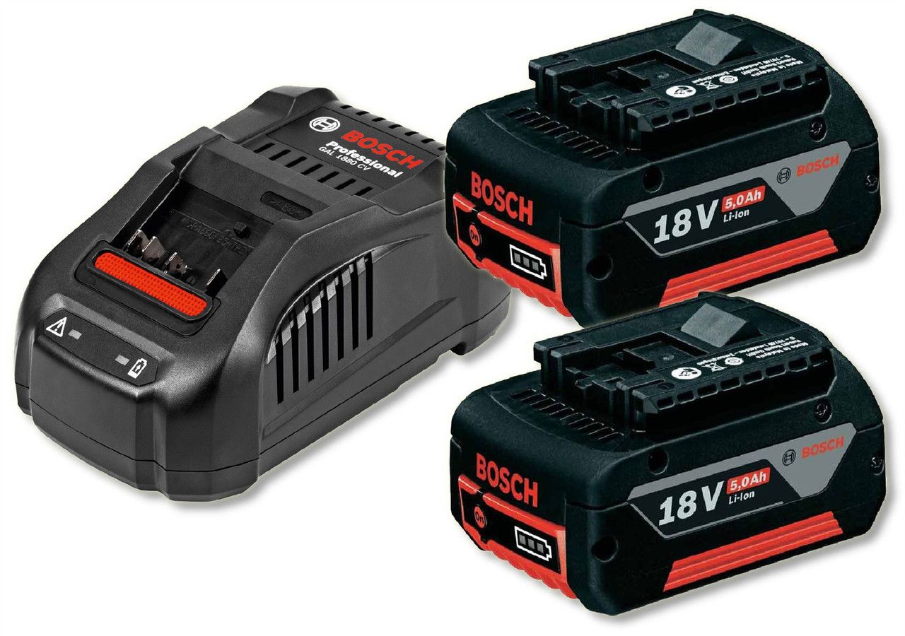 Bosch 2 x GBA 18V 5.0Ah + charger GAL