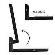 Maclean MC-915 B Universal Microwave Bracket Holder Wall Mount Adjustable Solid Metal Kitchen 30kg Black