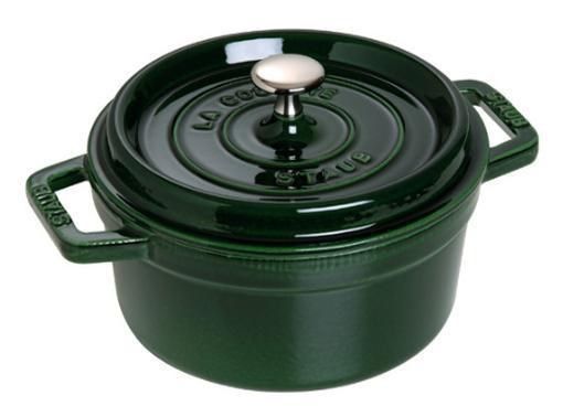 Round cast iron pot Staub - Green  1.7 ltr