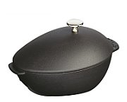 Staub Oval Cast Iron Pot - 2 ltr  Black