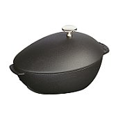 Staub Oval Cast Iron Pot - 2 ltr  Black